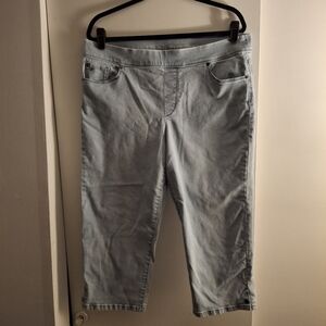 Gloria Vanderbilt Women's Blue And White Striped Women's Capris